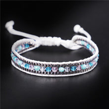 Load image into Gallery viewer, Bling Mixed Crystal Beads Single Leather Wrap Bracelet